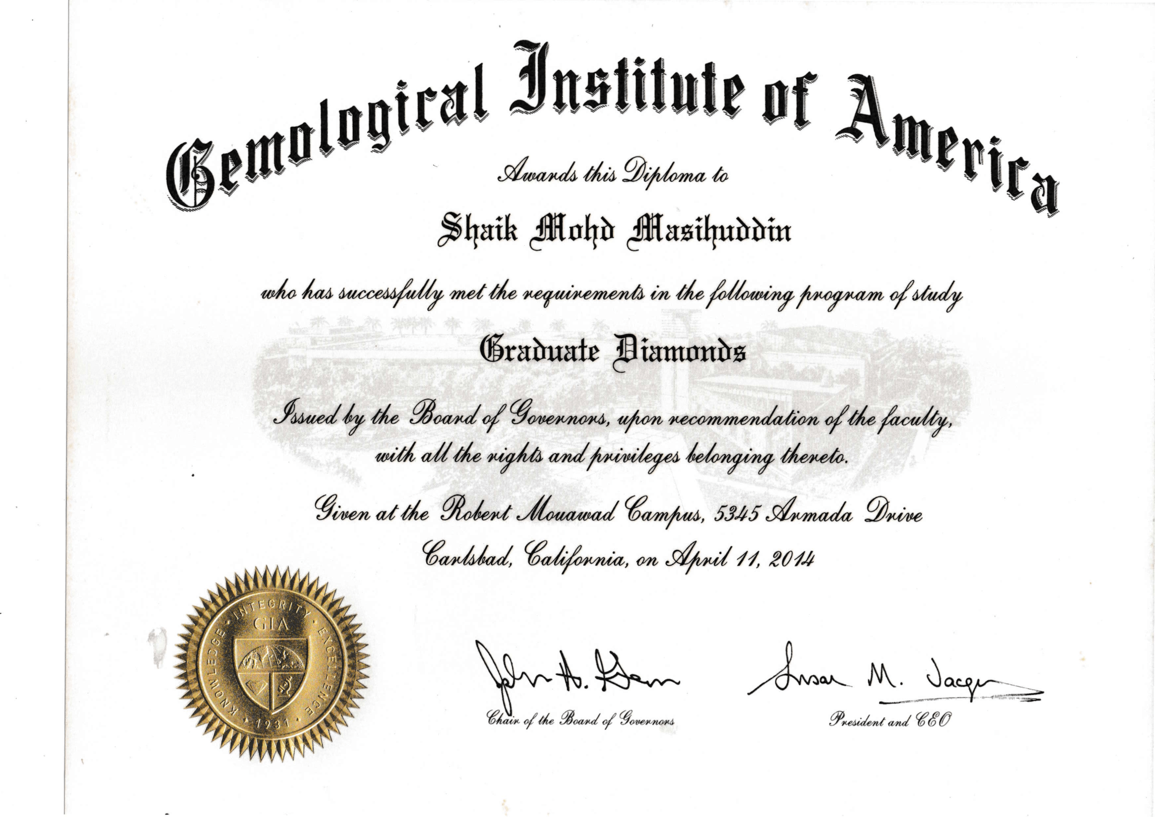 Graduate Diamonds